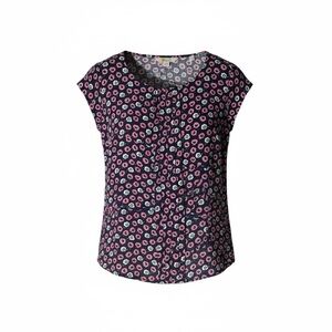 Boden Navy and Pink Patterned Blouse